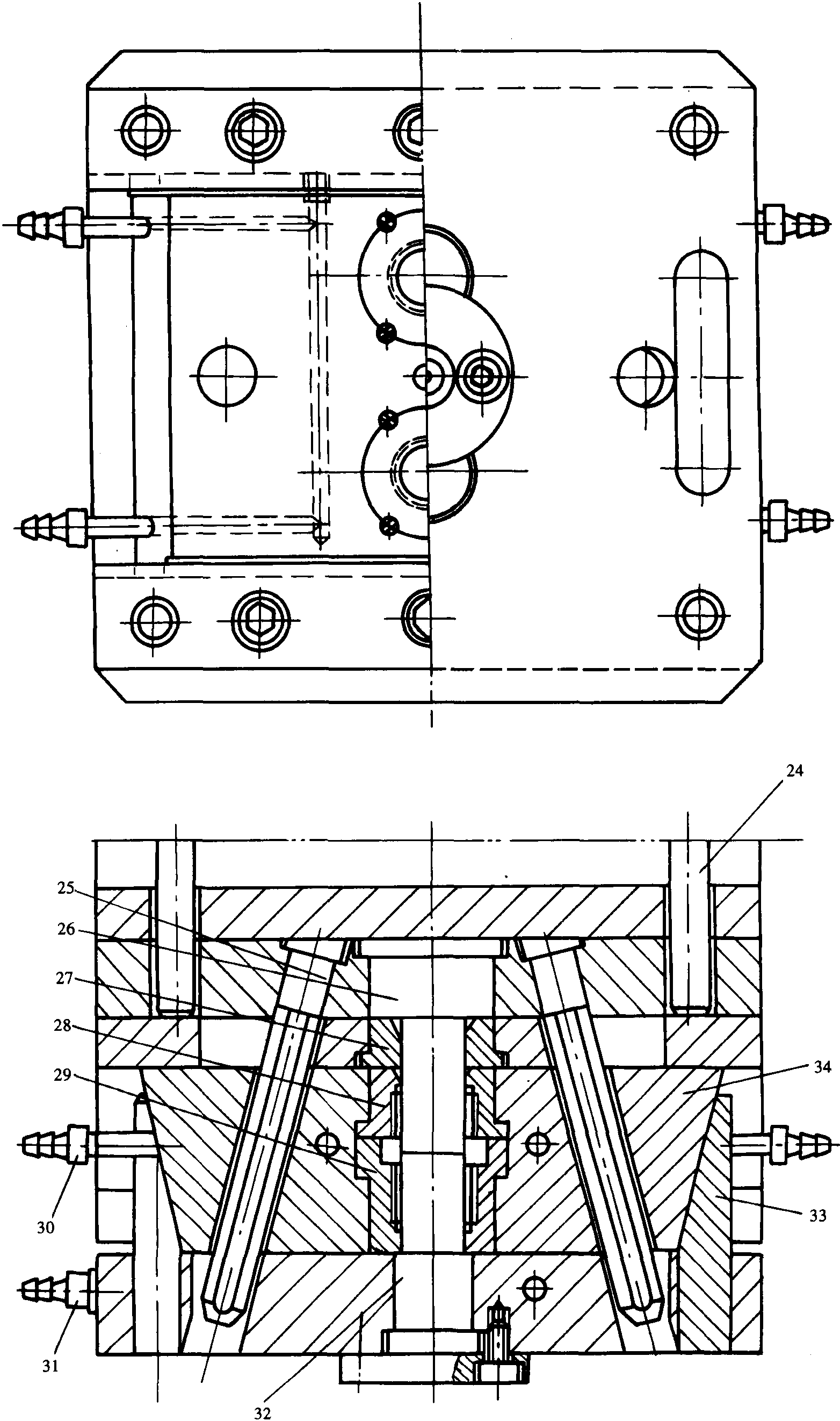 36.外絲短接注塑模具